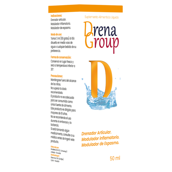 Drenador articular, Modulador inflamatorio, modulador de espasmo, productos médicos y estéticos, DRENA GROUP D